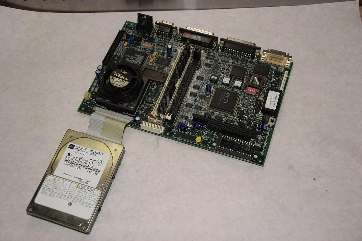 Used Nematron Mother Board 1F0-0001-10 1S0-0001-1C from 5840 ICC525-74210300 hdd2714