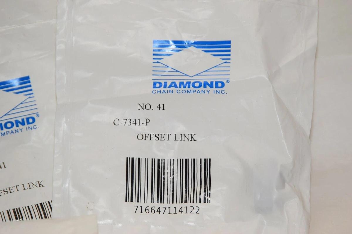 (NEW - Lot of 10) DIAMOND CHAIN COMPANY C-7341-P C7341P Offset Link