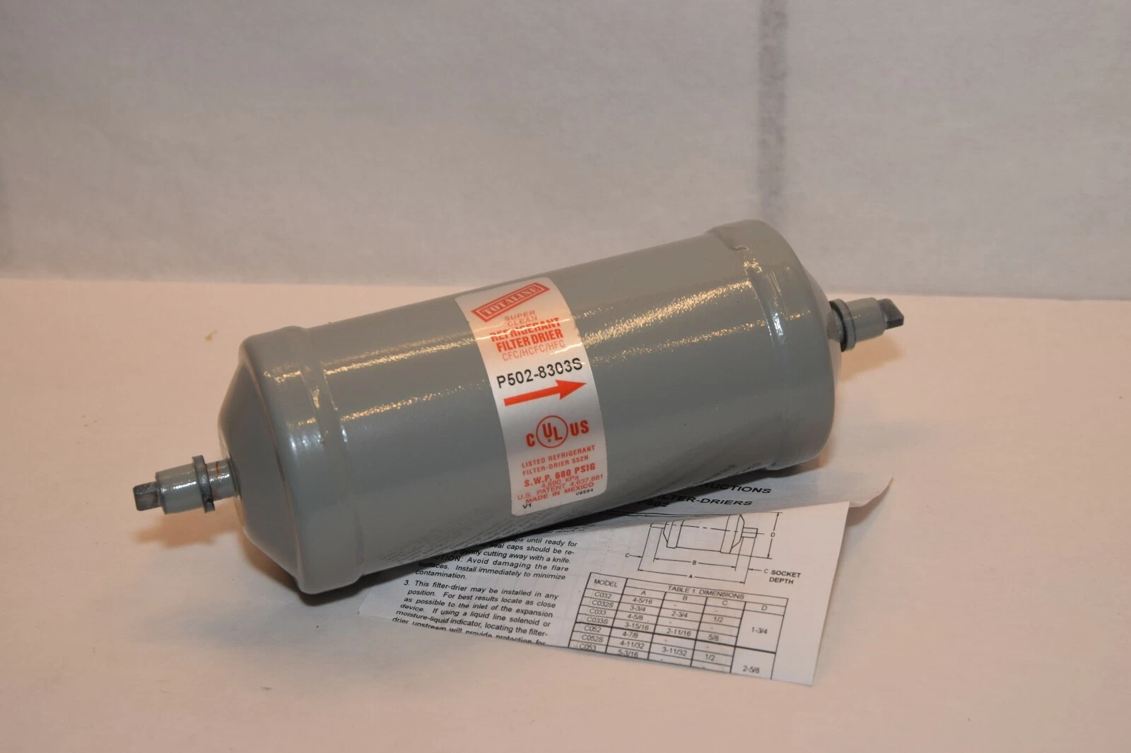 NEW TOTALINE P502-8303S 680psig REFRIGERANT FILTER DRIER