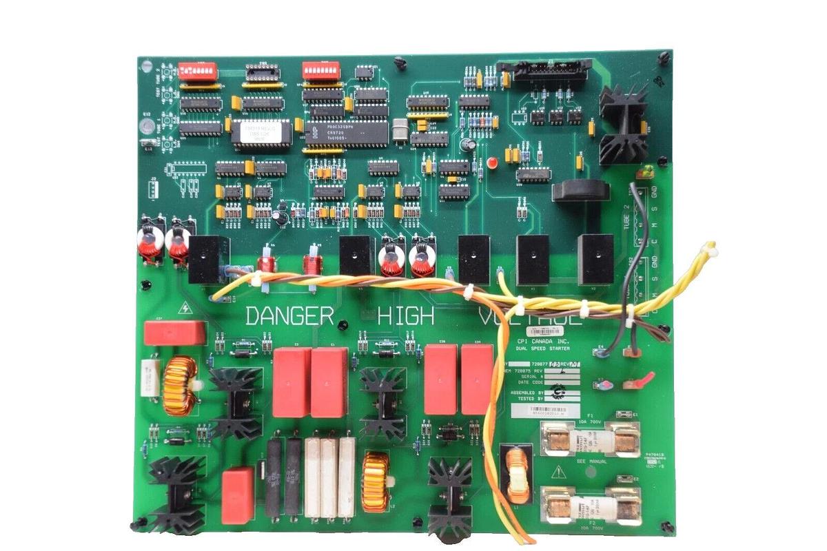 Used CPI CANADA INC. 72887703 Rev M , 728875 Rev L Dual Speed Starter Card Board