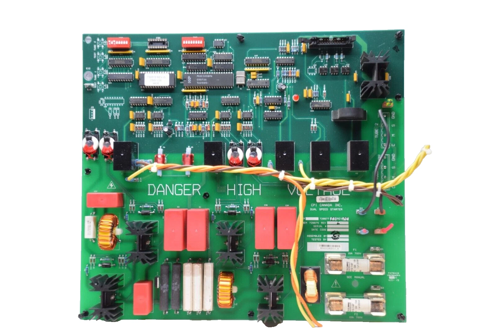 Used CPI CANADA INC. 72887703 Rev M , 728875 Rev L Dual Speed Starter Card Board