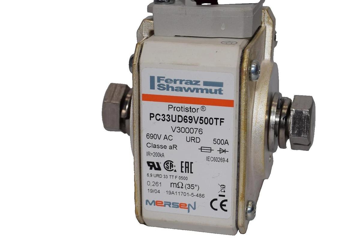 Ferraz Shawmut PC33UD69V500TF 690Vac 500A Fuse Link Protistor (New)