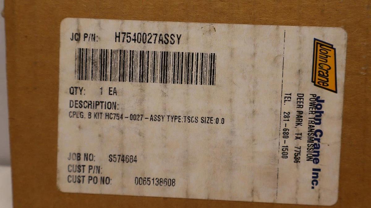 (NEW) JOHN CRANE INC. H754-0027-ASSY , H7540027ASSY B Kits Flexible Couplings