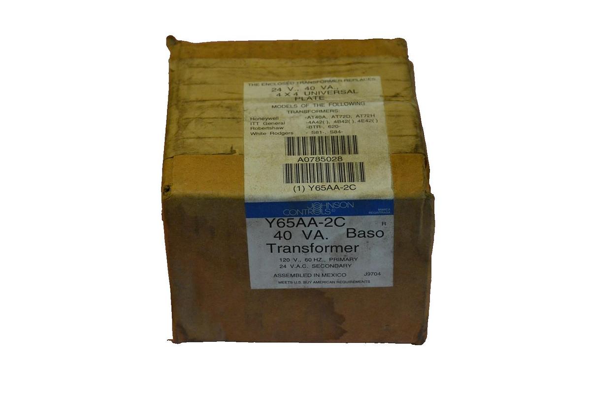 JOHNSON CONTROL BASO TRANSFORMER Y65AA-2C Y65AA2C 40 VA NEW SEALED