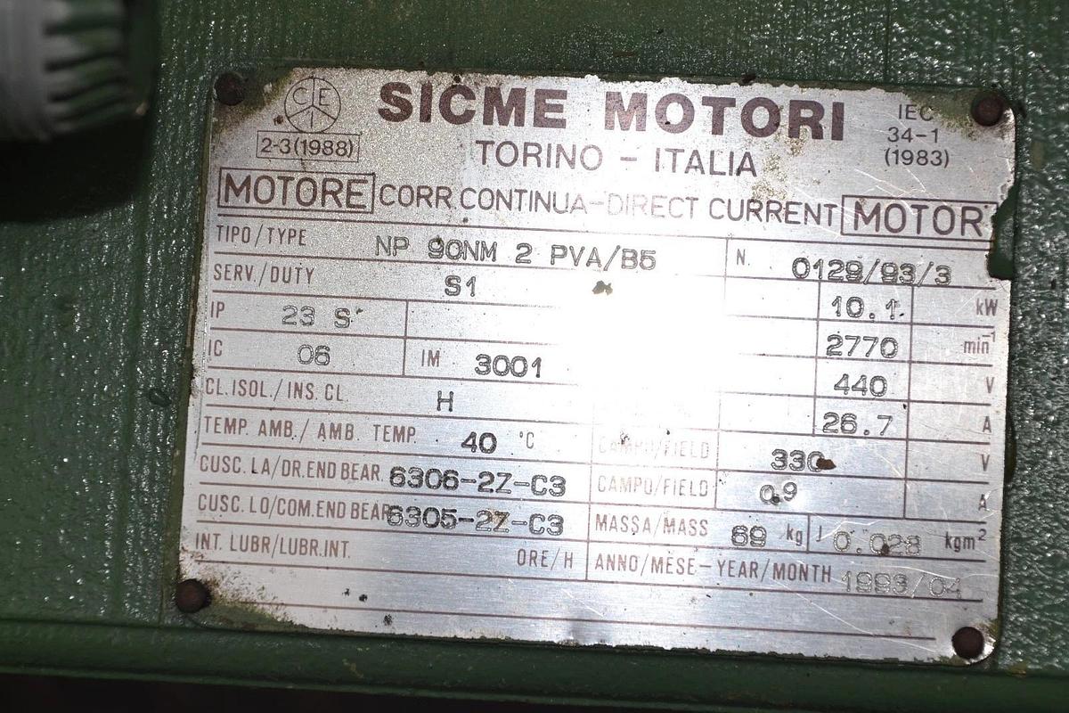 Used Sicme Motori NP90NM2PVA/B5  Bonfiglioli gear box 12.5 hp I 20.53 trpo MRAO 50/SN