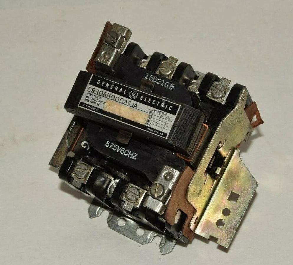 Used GENERAL ELECTRIC CR306B000AAJA Size 0 575V 600Vac 18A Starter