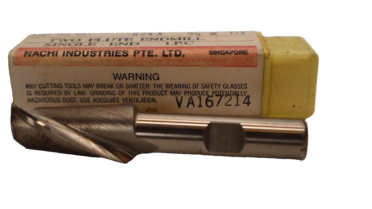 NACHI 231 G24 x 3/4" x 1/2" G24x3/4x1/2 Two Flute End Mill Single End (NEW)