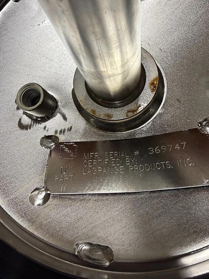 Used Binks 0910-4031 SS 2.8 Gal Steel Pressure Tank w/ Gast air Agitation