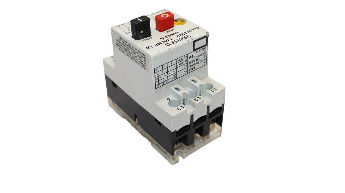 Used Square D 2520-MP 1.0 Series A 1.6A 660V 3P Manual Starter (Lot of 3)
