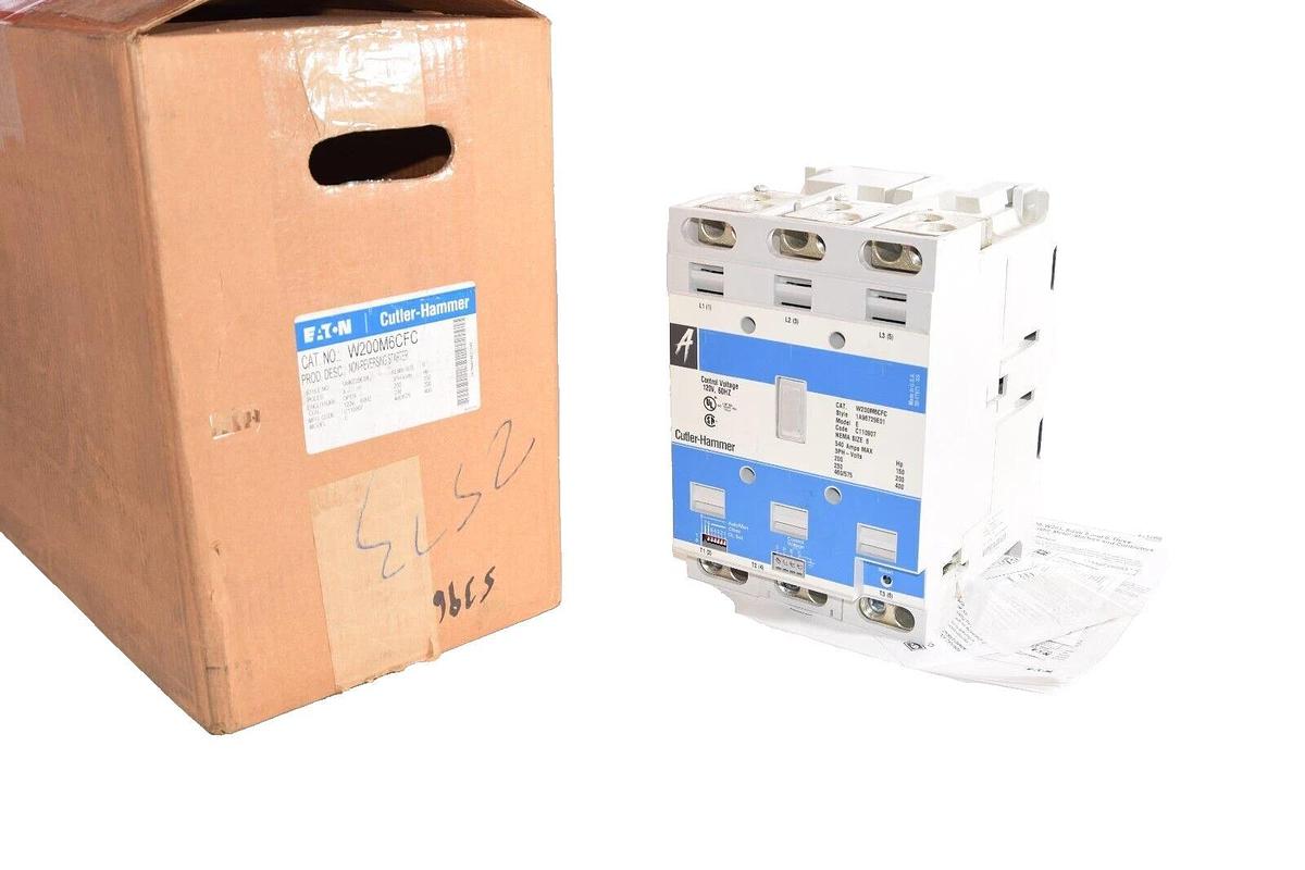 Cutler Hammer W200M6CFC,  Advantage Starter Size 6, 400HP, 540A, W+200M6CFC, New