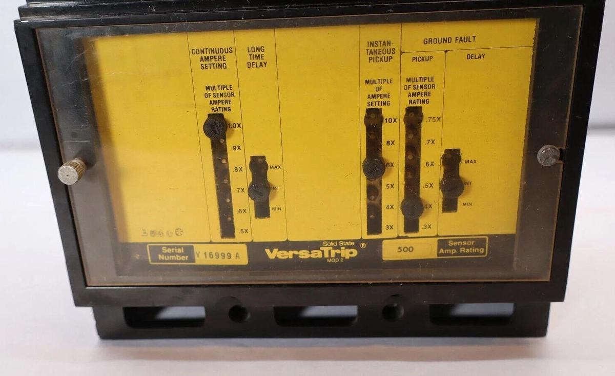 Used General Electric GE Breaker THJS3605G 500A 500 Amp 600v 3p VersaTrip Mod 2