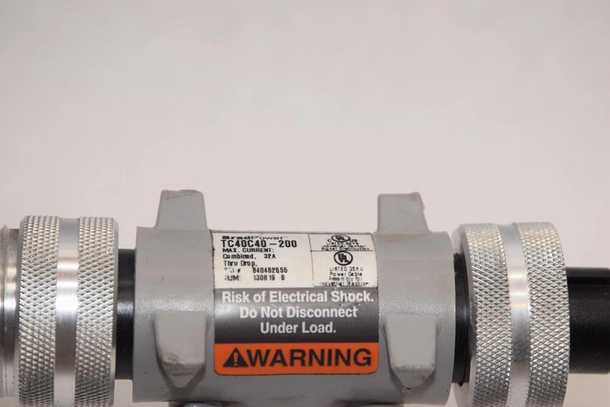 Used BRAD POWER TC40C40-200 32A Quick Connect Tee Assembly