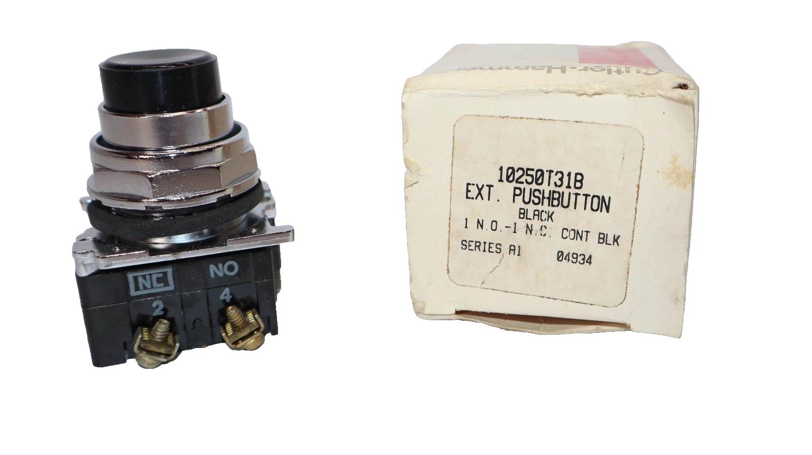 Cutler Hammer 10250T31B Series A1 Extended Push Button , Black (New)