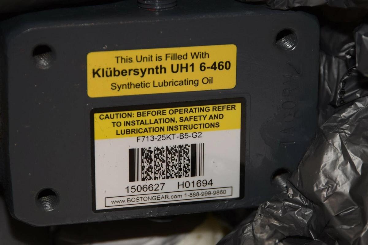 (NEW) BOSTON GEAR F71325KTB5G2 F713-25KT-B5-G2 25 Ratio .43Hp Gear Reducer