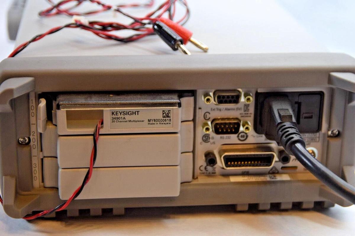 Used HP Keysight 34970A Data Aquisition Switch Unit w/ Keysight 34901A 20 Channel