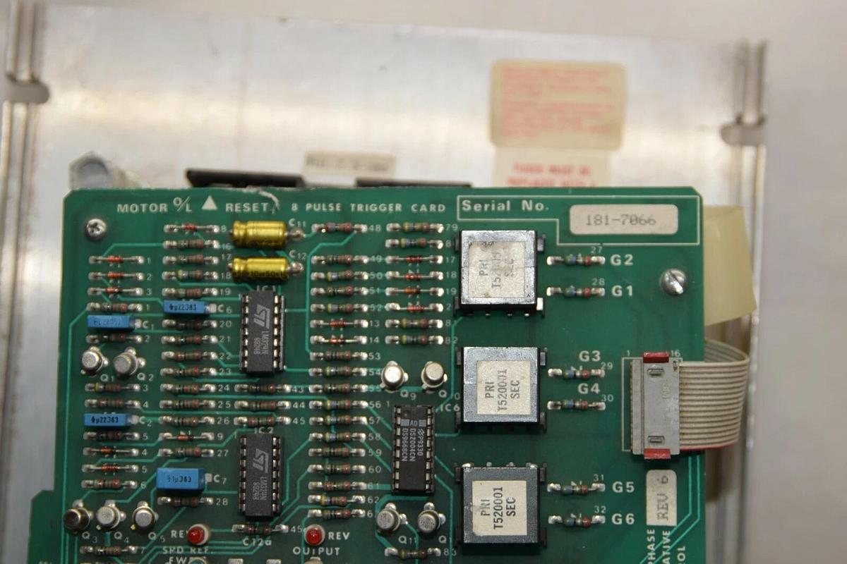 Used SAF DRIVE SYSTEMS INC DG8-15-2 181-7066 240V 50/60Hz 25A 1Ph 0-180Vdc DC Drive