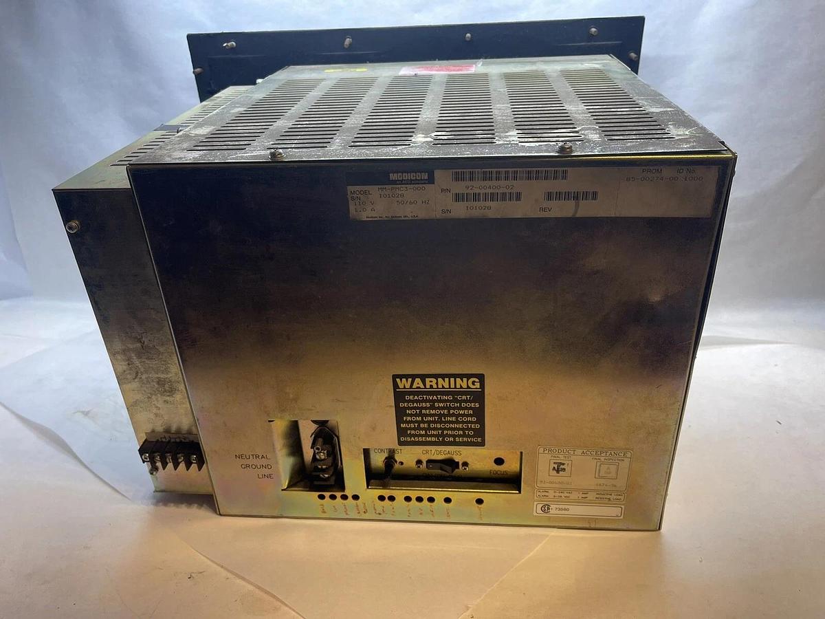 Used Modicon PanelMate Plus, MM-PMC3-000, 92-00400-02 CRT Display mmpmc3000 *AS-IS*