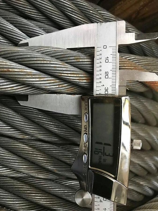 Large Spool 1-3/16” Steel Wire Rope Cable, weight 1,600lbs  OSD 1 3/16”, 1" 3/16