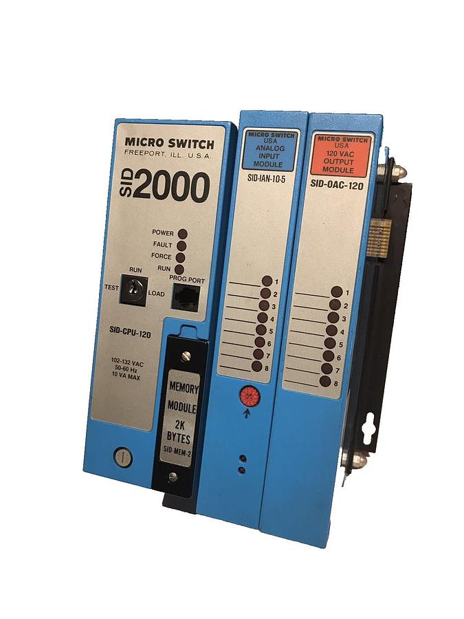 Used Microswitch SID-2000 SID-CPU-120 Main Logic Module with 2K Bytes Memory Module