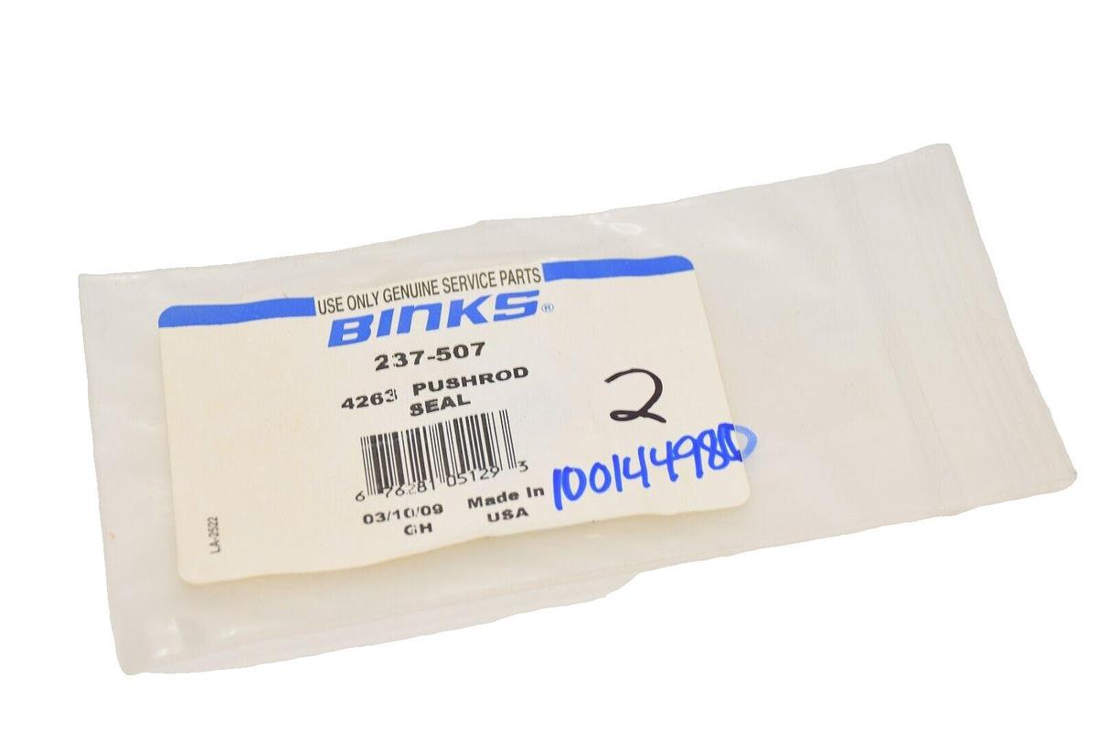 (NEW- Pack of 2) BINKS 237-507 , 237507 4263 Pushrod Seal