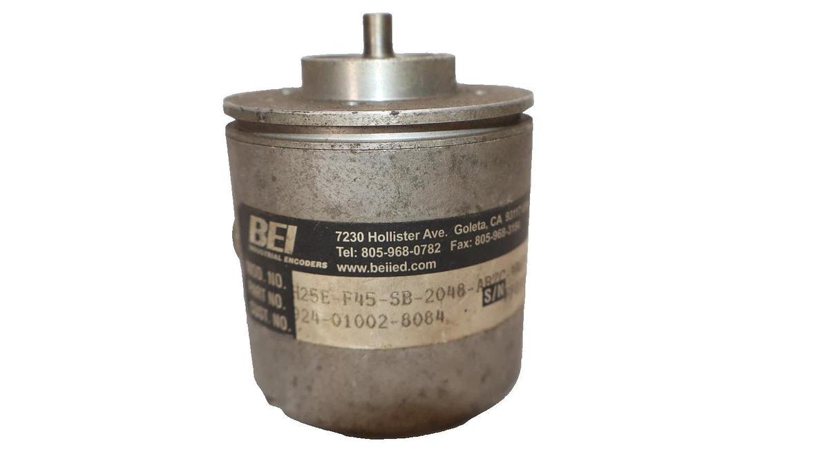 Used BEI H25E-F45-SB-2048-ABZC-4469-SM18-S , H25EF45SB2048ABZC4469SM18S Encoder