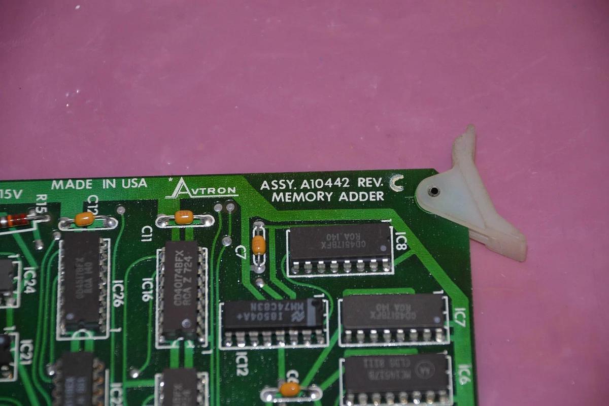Used AVTRON CIRCUIT BOARD CARD MEMORY ADDER A10442 REV. C