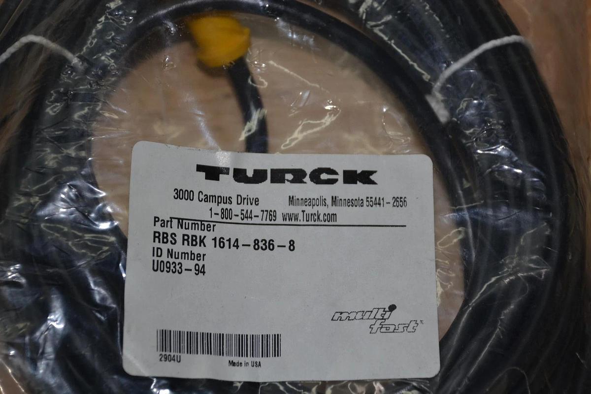 TURCK RBS RBK-1614-836-8 RBS RBK 1614-836-8 U0933-94 CORDSET NEW