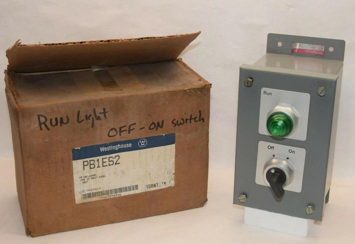 (NEW) WESTINGHOUSE PB1ES2 Type 13 2-Unit PB Enclosure (On-Off Switch)