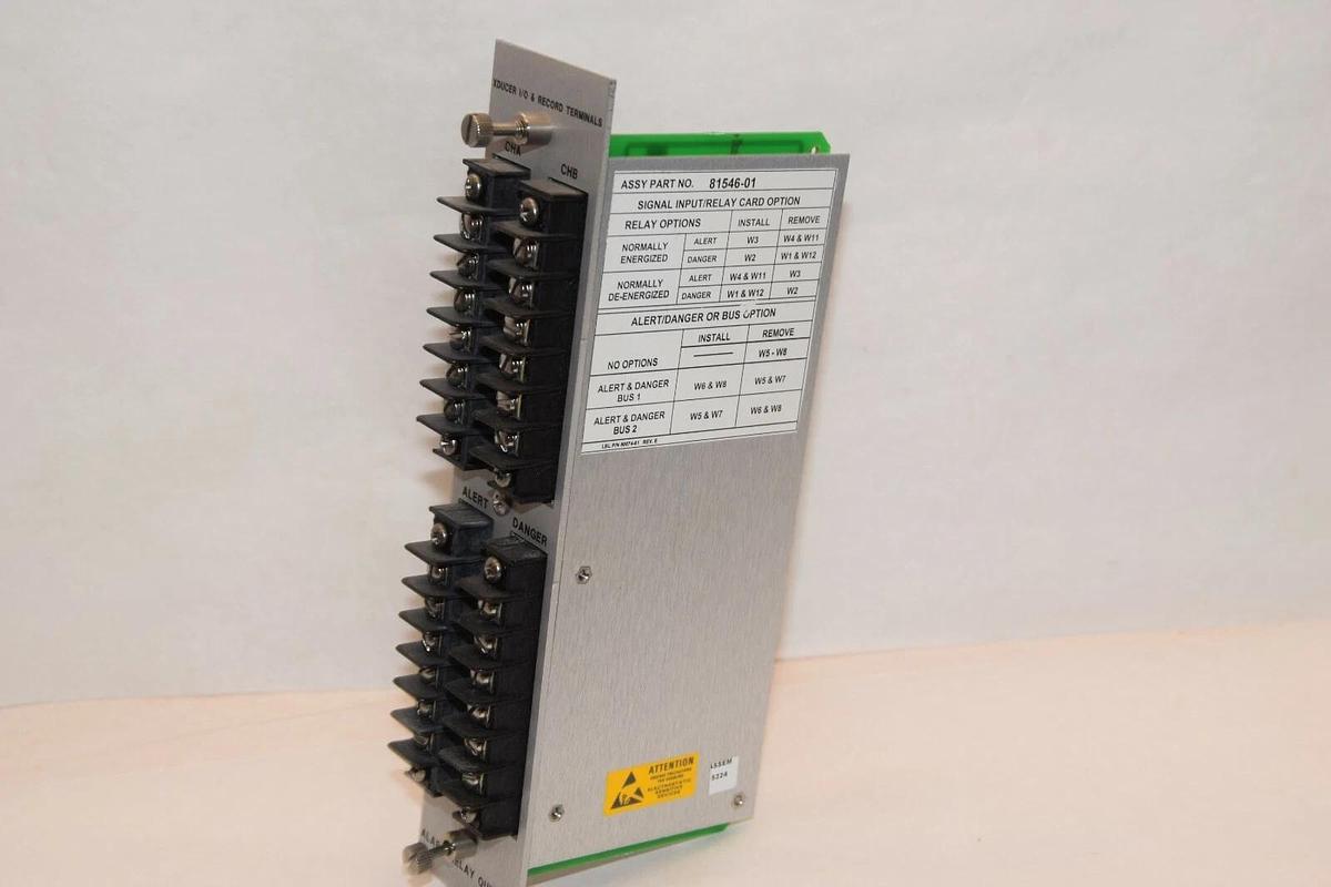 Used BENTLY NEVADA ASSY79748-01 ASSY 79748-01 81546-01 XDCR I/O & Record Terminals