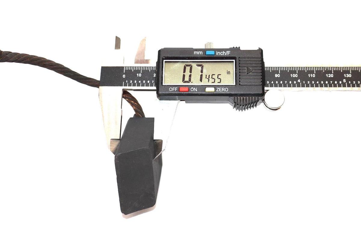 Caremco AC 1-5/8" x 3/4" , 1.6235" x 0.7455" Carbon Brush (New)