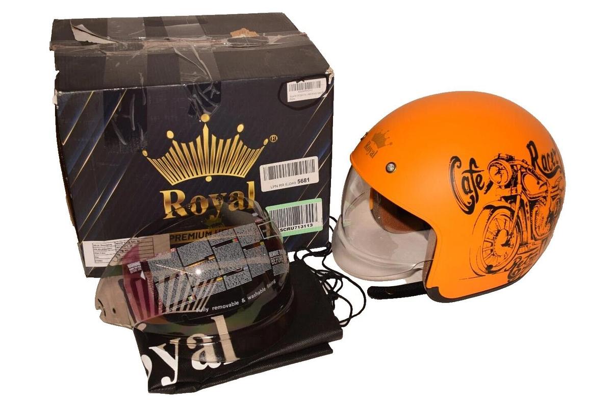 Used ROYAL M139 , FMVSS Open Face Retro / Vintage Motorcycle Helmet - Medium M