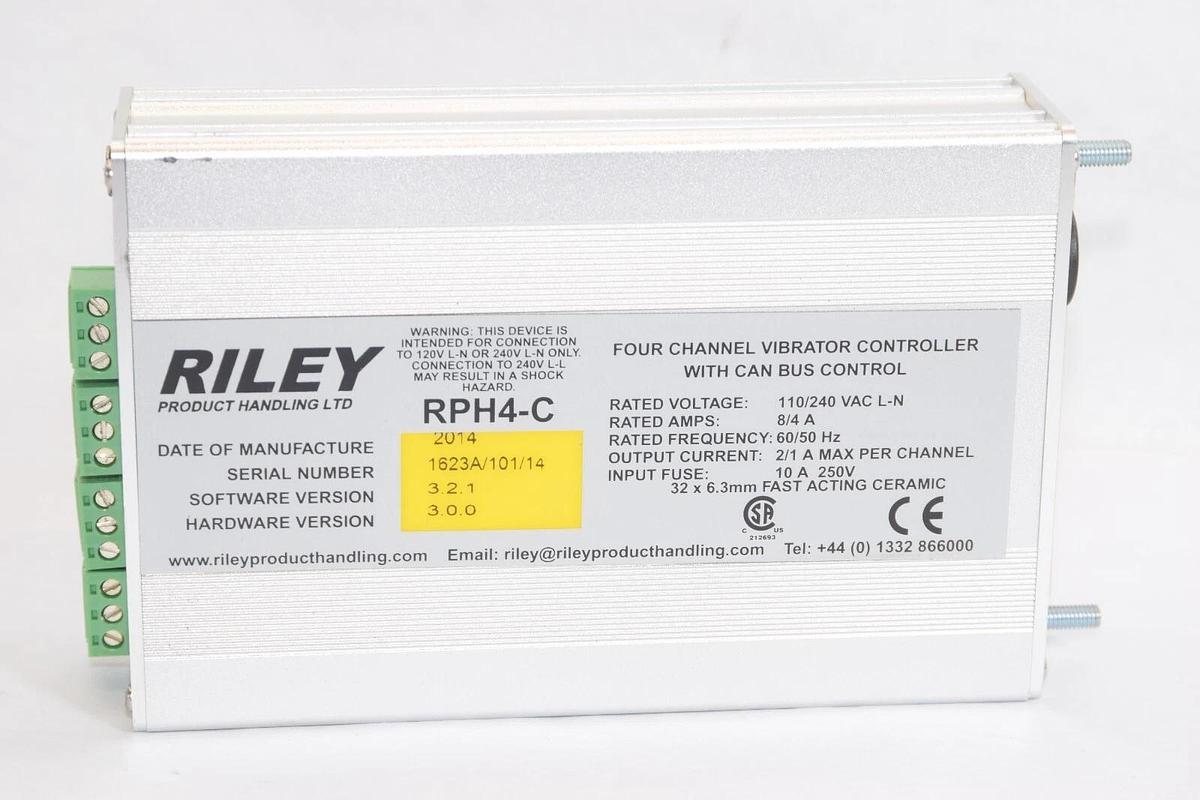 Used RILEY RPH4-C 110/240Vac 4 Channel Vibrator Controller With CAN BUS Control