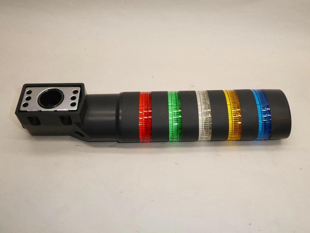 Used IDEC LD6A-W Flashing Signal Stack Light 24v w/ Red, Green, White, Amber, Blue