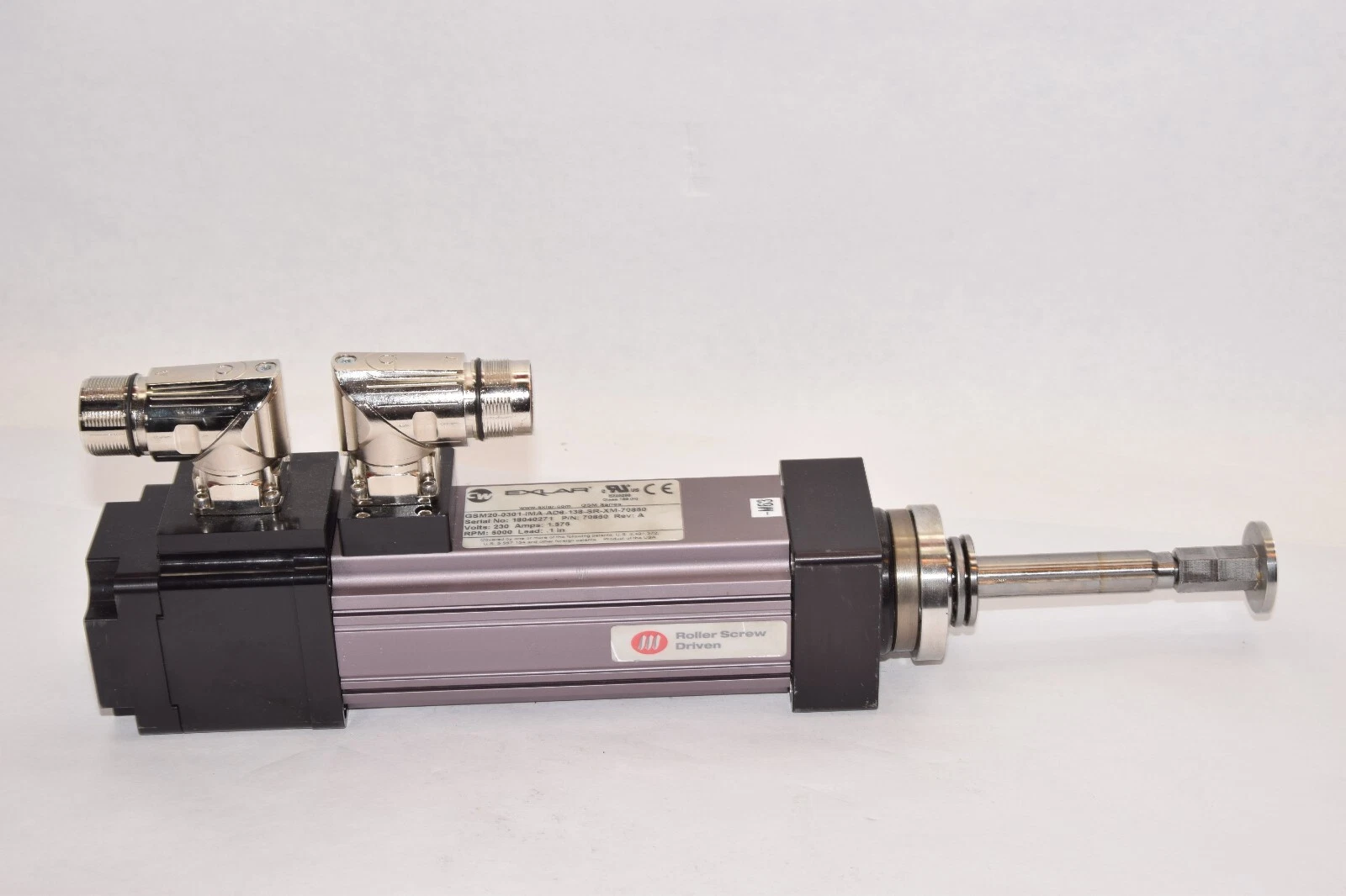 Used EXLAR GSM20-0301-IMA-AD6-138-SR-XM-70850 230V 1.575Amp 5000 Servo Motor