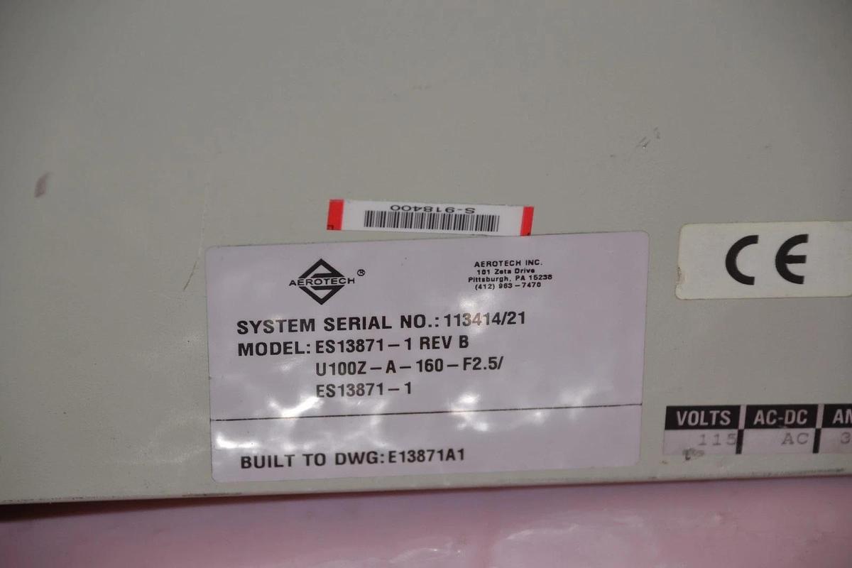 Used AEROTEC UNIDEX 100 ES13871-1 REV B 115V 3A MULTITASKING MOTION CONTROLLER