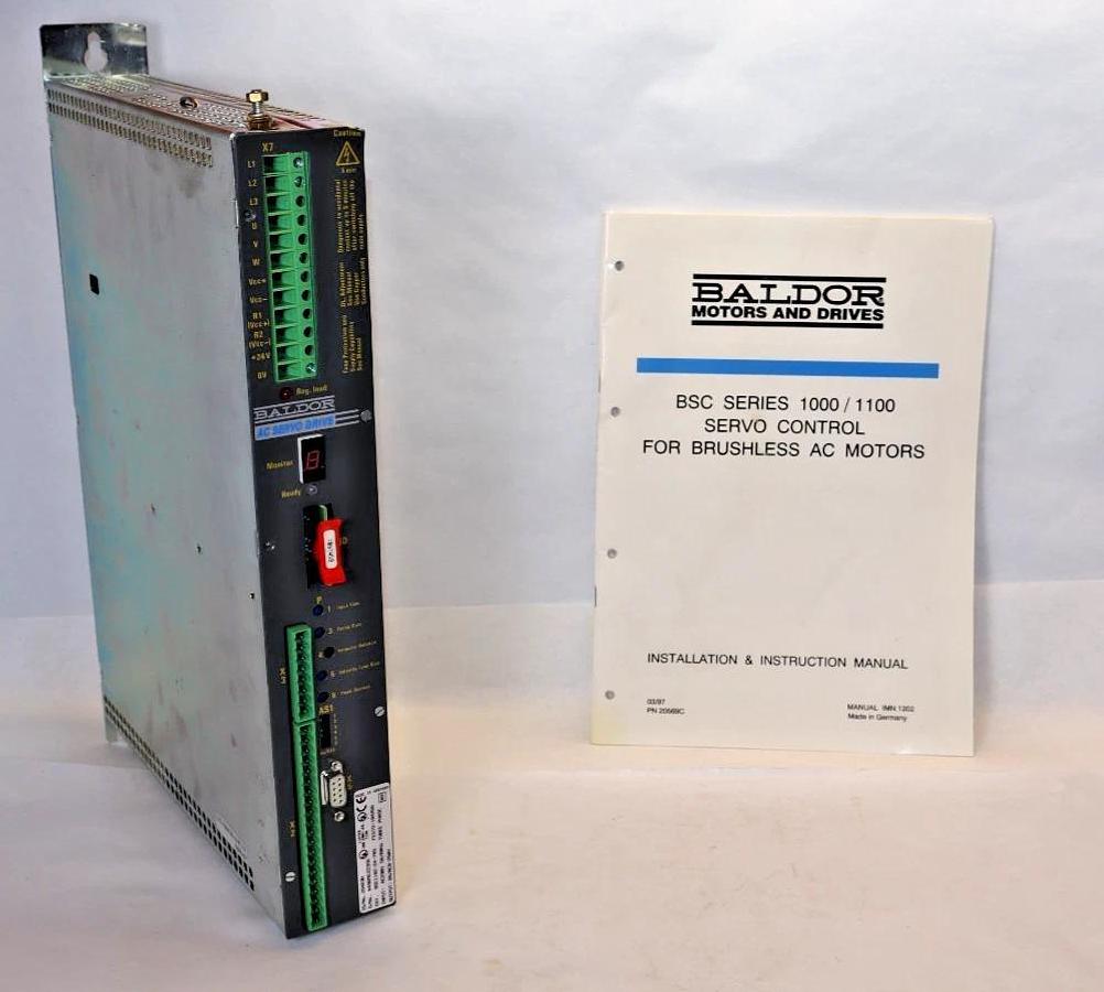 BALDOR Servo Control BSC Series 28463H BSC1102-24-709 230v 3ph w/Manual (READ)