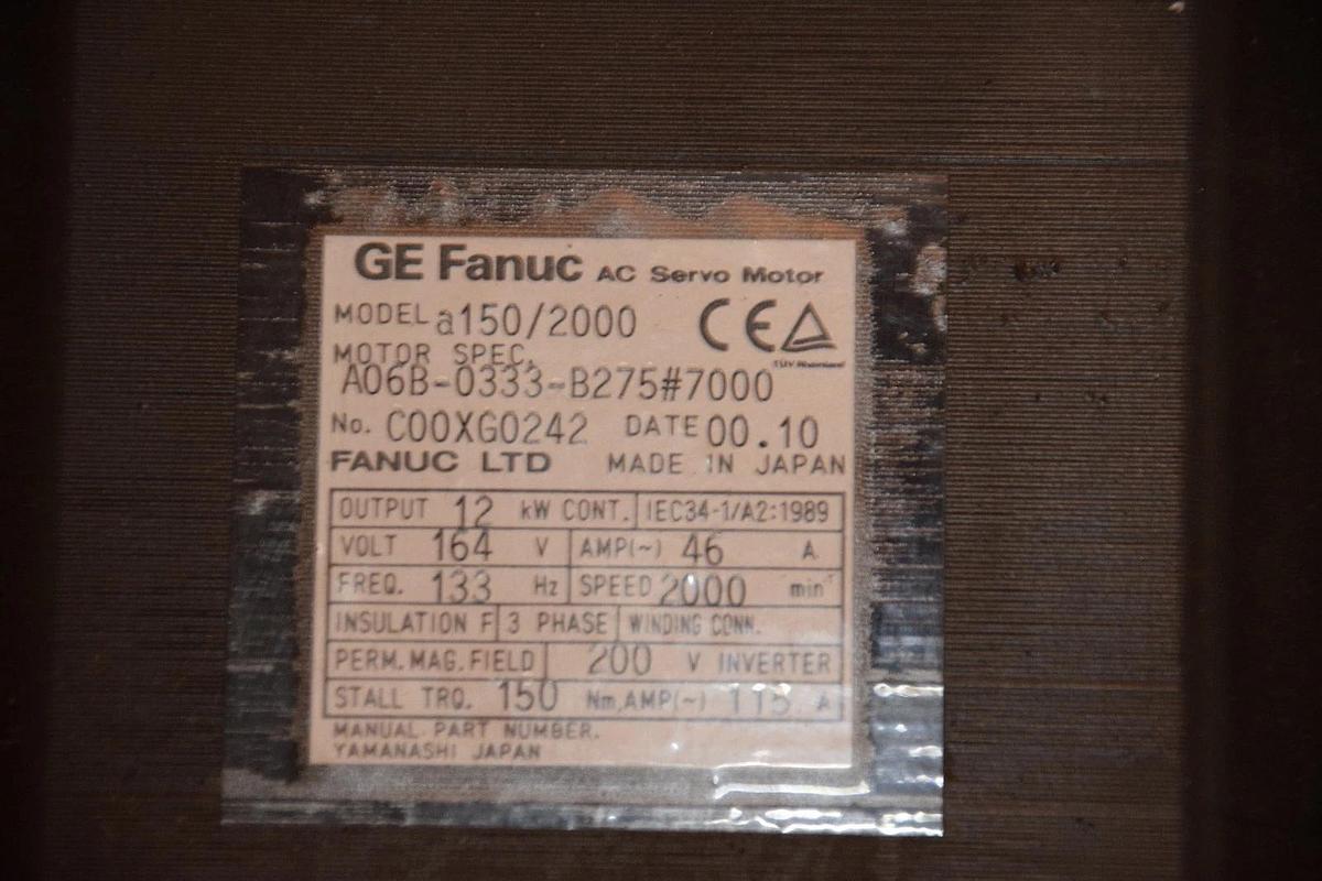 NEW FANUC AC Servo Motor A06B-0333-B275  A06B-0333-B275#7000 A150/2000 12kW 164v
