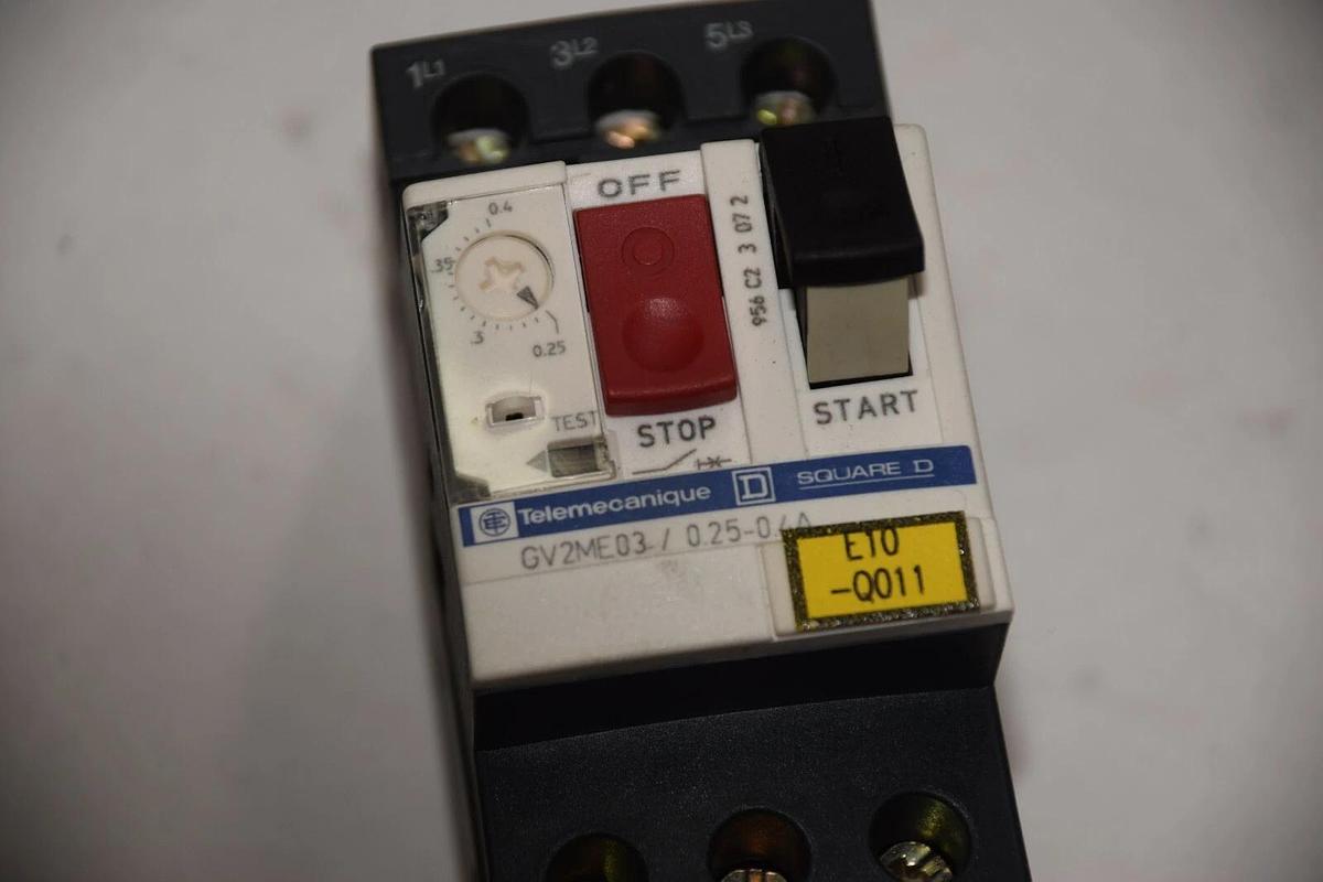 Used TELEMECANIQUE / SQUARE D / SCHNEIDER GV2ME03/0.25-0.4A CIRCUIT BREAKER