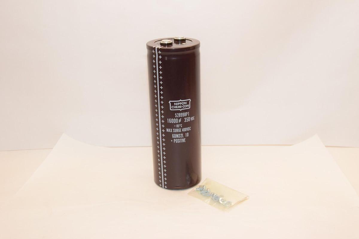 NIPPON CHEMI-CON 528998P1 16000uF 350Vdc Capacitor W/Hardwar Packet