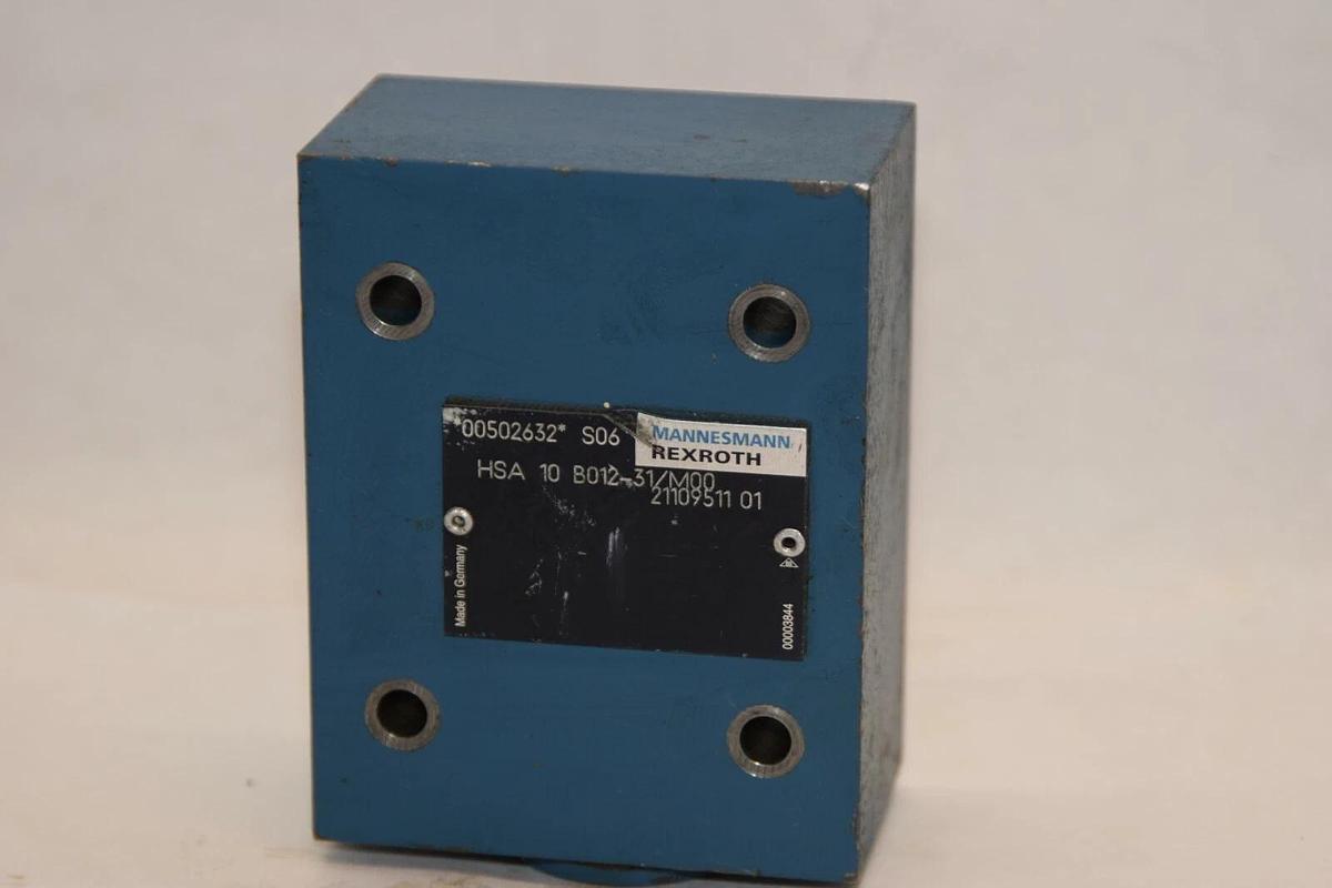 Used REXROTH HSA 10 B012-31/M00 21109511 01 HSA10B012-31/M002110951101 Cover Block