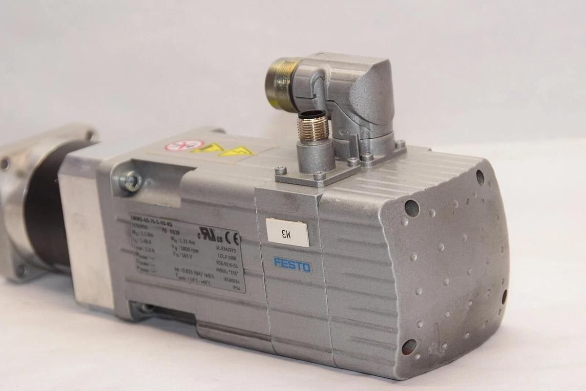Used FESTO EMMS-AS-70-S-HS-RS , 1550904 5800rpm 1.48A Servo Motor