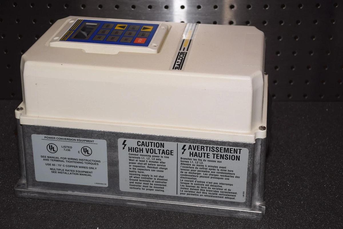 Baldor Reliance  ID15V403-WR VFD, 460V, 3PH, 3HP, AC Drive IN0827E40, Wash Down