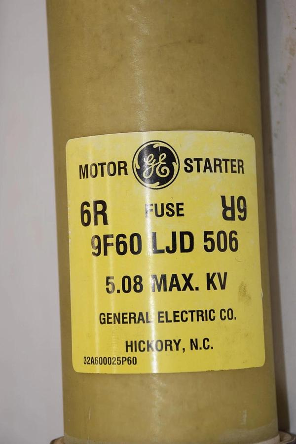 Used GE / GENERAL ELECTRIC 9F60LJD506 5.08 Max KV Motor Starter Fuse