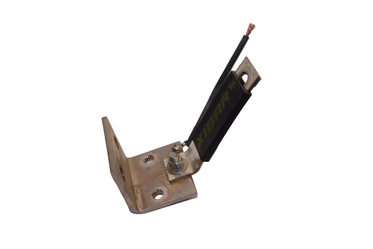 Used Xibar Buss Ground Strap Bracket BB-2885 C 2-1/2" x 3" x 1/4" 5-1/2" Strap Copper