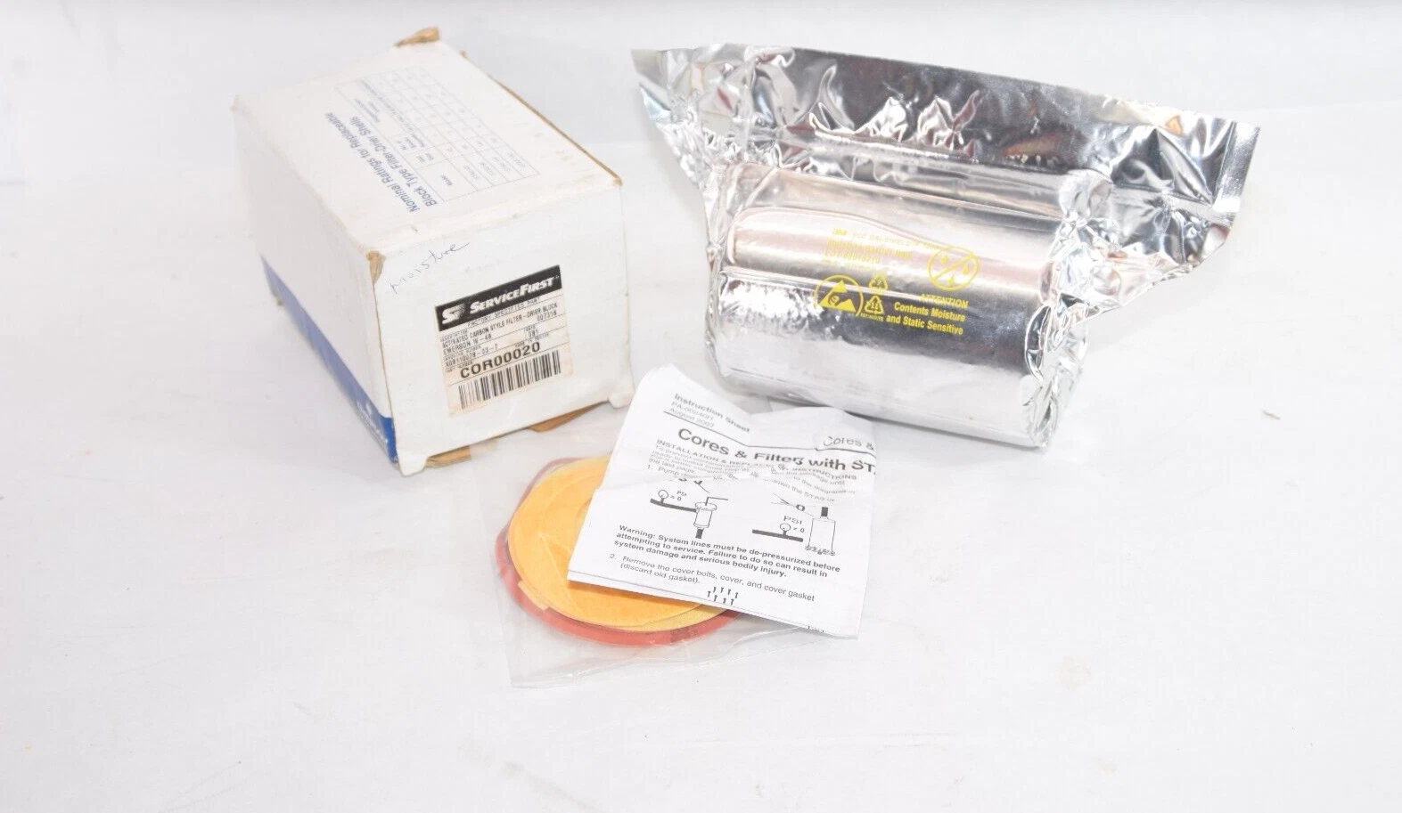 (NEW) SEVICEFIRST COR00020 Activated Carbon Filter Drier Block Emerson W-48