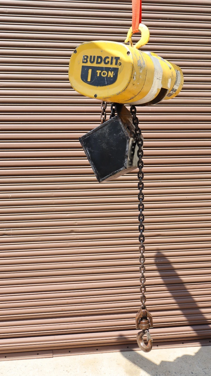 Used Budgit Chain Hoist 1 Ton 2000lb K-356-2 309826-87A  10" Chain Drop 230/460v 3ph