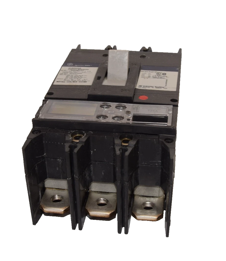 Used GE Spectra RMS Hi-Break Breaker 150A 150 Amp 600v 3p SGHC3601L3XX 125a plug