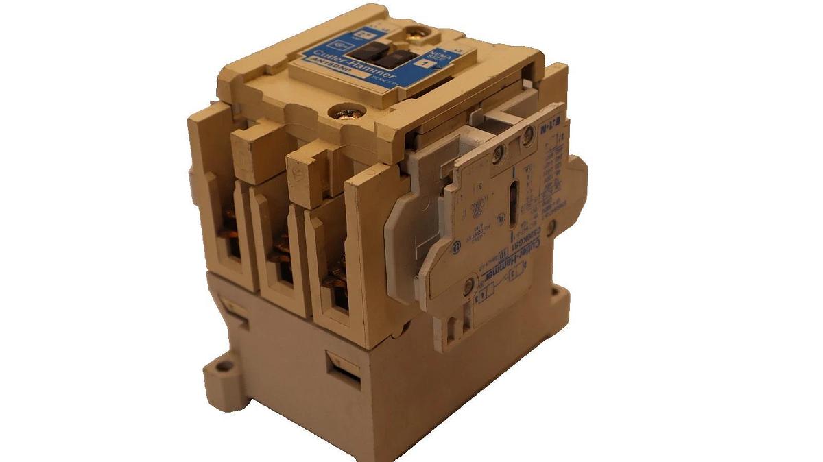 Used Cutler Hammer Motor Starter Ser B1 27A Amp AN16DN0 Size 1 W/ C320KGS1 & C320KGS3