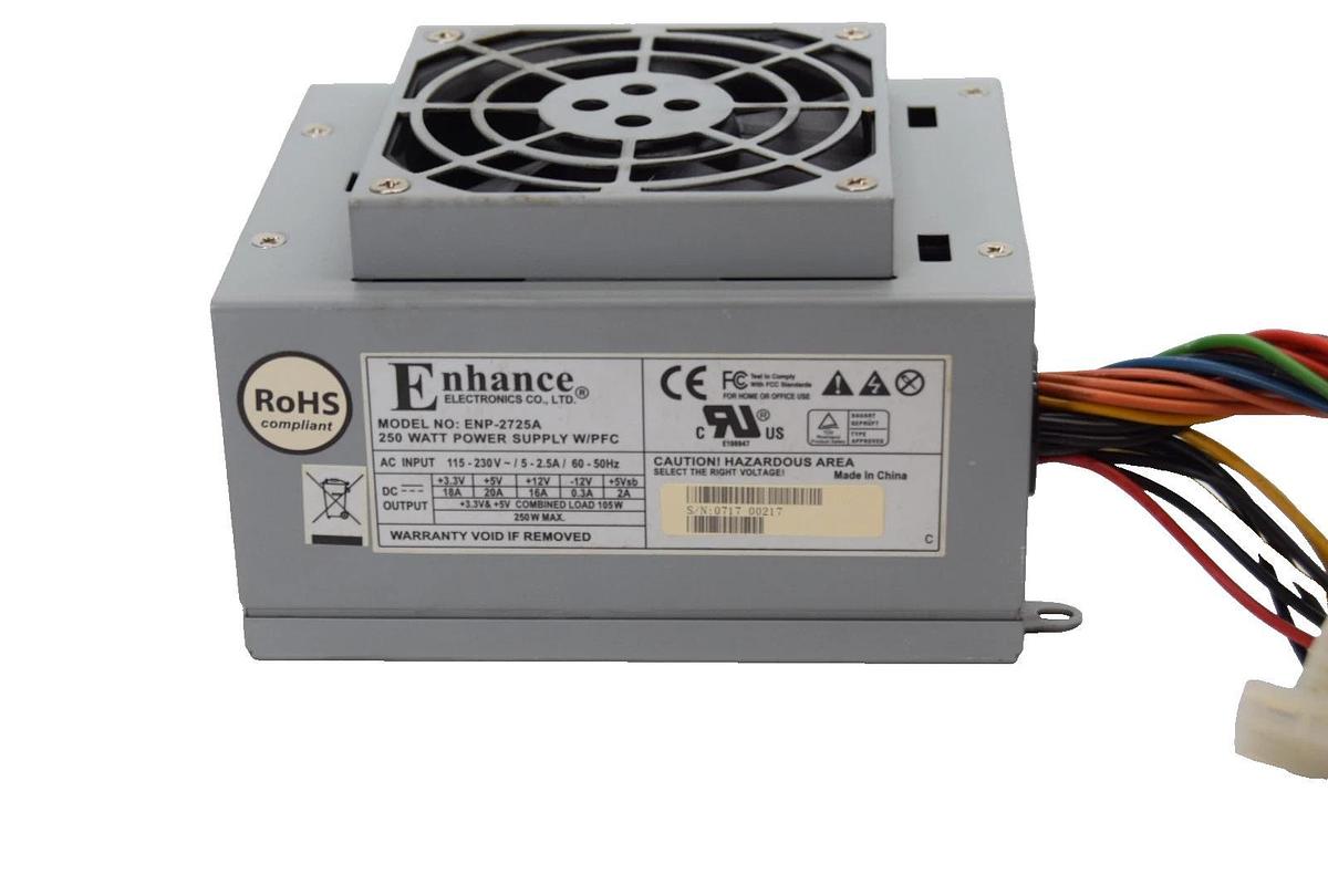 Used Enhance ENP-2725A , ENP2725A 250W Power Supply