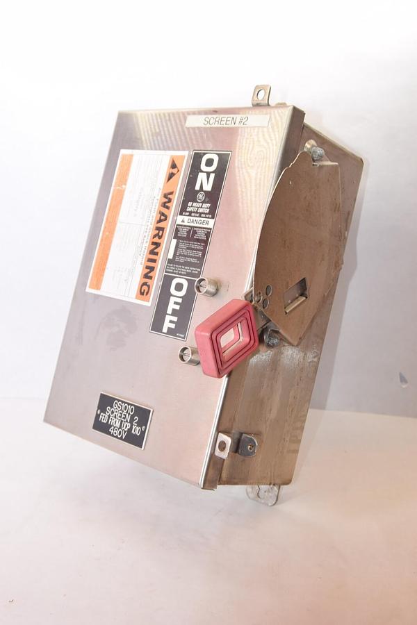 Used GE GENERAL ELECTRIC TH3361SS316 Model 1 30A Amp 600V Safety Switch W/ 20Amp Fuse